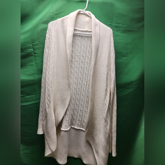 Women's knit white 3/4 length large - Picture 1 of 4